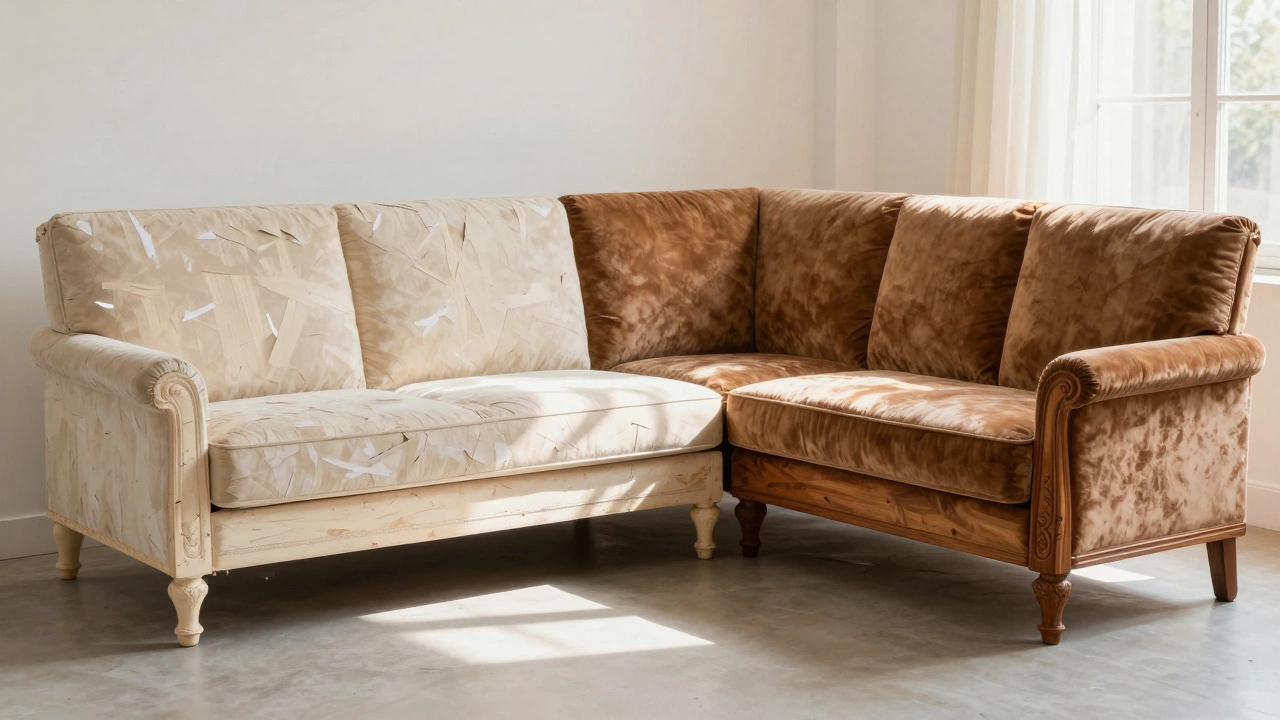 Comparison of low-quality Chinese furniture versus high-quality handcrafted Indian furniture.